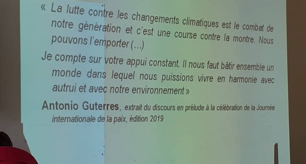 changements climatiques Guterres